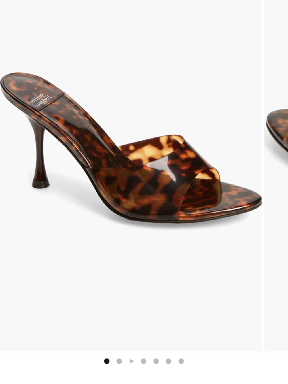 Jeffrey Campbell Tortoiseshell Slide Mule - Brown/Amber size 7. New no box